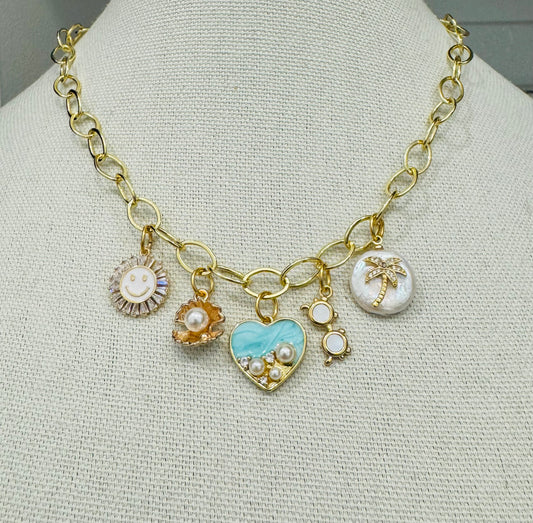 Charm Necklace Beach Vibes